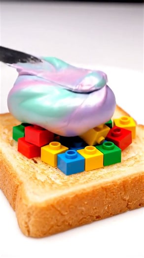 Don't Eat This! 🤯 LEGO Toast ASMR | Hyper-Realistic Viral Spreading Challenge #oddlysatisfying