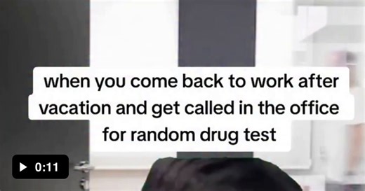 Back from vacation, straight to the drug test - Video