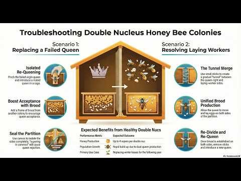 Troubleshooting Double Nucleus Bee Colonies