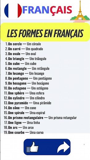 Shapes in French 🇫🇷 #learn #beginner #education #geometry