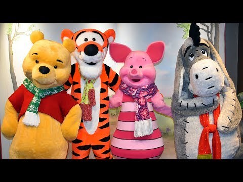 Winnie The Pooh, Eeyore, Piglet & Tigger Meet & Greet at Mickey's Very Merry Christmas Party 2018