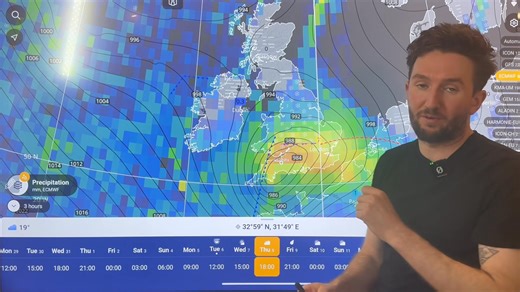 ⚠️STORM GORETTI NAMED BY METEO FRANCE 🌀SMALL RISK OF IMPACTS ACROSS THE SOUTH ❄️HEAVY SNOW IN WALES & ENGLISH MIDLANDS 💨HURRICANE FORCE GUSTS IN ENGLISH CHANNEL 🔗 https://www.patreon.com/IrelandsWeatherChannel2025?utm_campaign=creatorshare_creator Impacts for Ireland look to be rather minimal, but recent model runs have shifted the low pressure a little closer, with the most recent ICON pushing the risk a little closer to Ireland. Right now I’m not overly concerned about the risks, I feel it