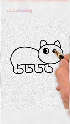 How To Draw A Cute Cat From Four 5s Step By Step 🎨 Drawing And Coloring A Cute Cat💖