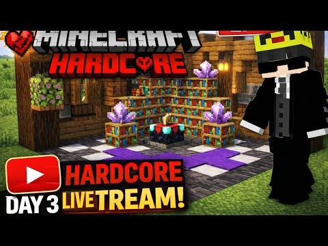 😙I PLAY MINECRAFT HARDCORE SERIES DAY 3 I CREATE A ENCHANTING TEBLE SETUP📖