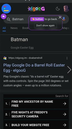 #search batman easter egg google on google then open first website and click a batman and see magic