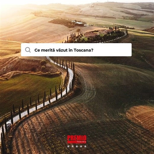 🧐 Nu este nevoie să căutați locurile care trebuie văzute în Toscana, să vă dați seama cum să ajungeți acolo și să încercați să faceți o oprire suplimentară sau două... 🤩👉 La Premio Travel ne-am ocupat de tot! De la zboruri, transferuri, cazare și mic dejun până la un itinerariu atent conceput, care include vizite la cele mai emblematice locuri din regiune! 🤔 Am menționat că un ghid vorbitor de limba română vă va fi alături tot timpul, împărtășind povești fascinante despre fiecare obiectiv tu