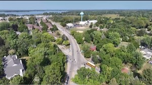 Fly with us over IL 59 and Grand Avenue. It's been a busy summer in Fox Lake! | Lcdot - Lake County, IL Division of Transportation