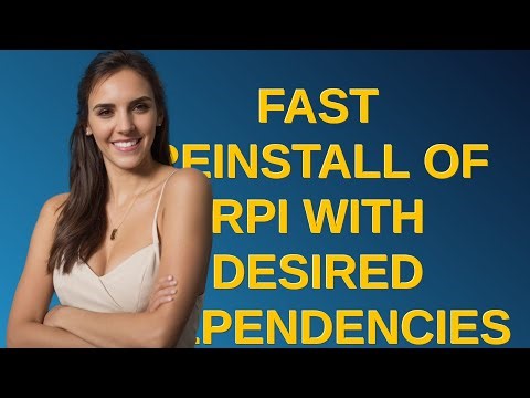 Raspberrypi: Fast reinstall of rPi with desired dependencies