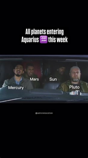 Astro Relocation on Instagram: "We’ve just entered Aquarius season♒️, and this one is anything but subtle. With a powerful stellium in Aquarius with the Sun, Venus, Mars, Mercury and Pluto; the sky is loud with one message: Evolution is no longer optional. Aquarius breaks patterns. It disrupts what’s stagnant. It liberates what has been suffocating. This is a season of radical honesty, future visions, and uncomfortable awakenings. Relationships, desires, thoughts and actions are being rewired. P