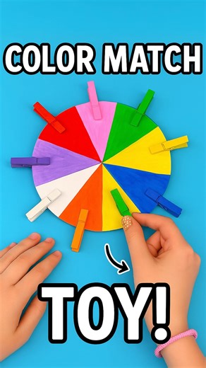 DIY Paper Color Matching Toy for Kids | Montessori Color Wheel #diy #craft #craftyfun #kids