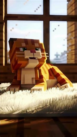 Minecraft Cat Yawn in Slow Motion – Cutest Moment Ever! | AI-Generated Serenity by veo
