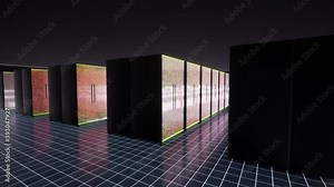 Data center for site design Data science concept Internet infrastructure concept Big data AI iot 4k