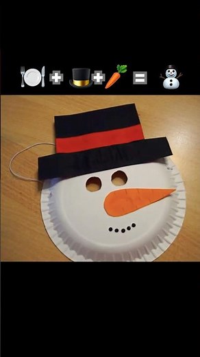 Schneemann Maske aus Pappteller ☃ paper plate snowman mask