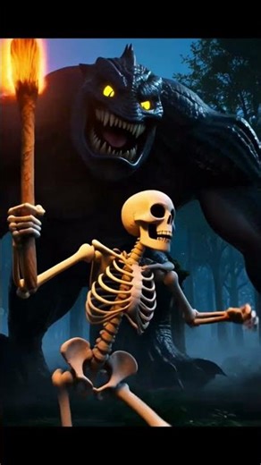 Monster vs Skeleton Army | AI Generated Battle #aivideo #animation #battle