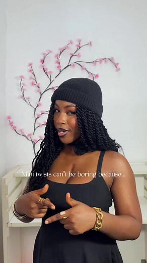 Gurrrrl comment your favorite twist style 🤭 I can never get bored styling my twists, cause there are tons of ways to do it! Hair: @qvr hair Kinky Bulk Braiding Hair Extensions 20’’ #minitwists #minitwiststyles #hairstyles #protectivestyle
