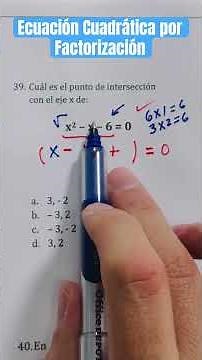 Quadratic equation by factoring #emmanuelasesorias