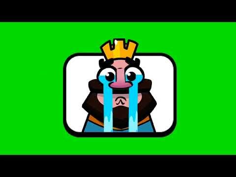 Clash royale king crying emote sound green screen