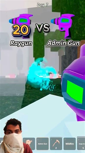 Raygun Vs Admin Gun 🔫 99 nights in the forest #99nightintheforest #99nights #roblox