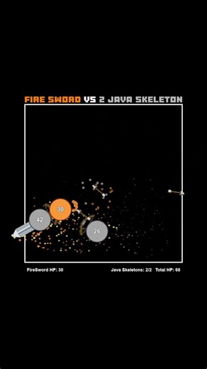 Fire Sword VS 2 Java Skeleton Simulation