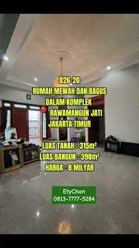 D20.RUMAH MEWAH DAN BAGUS DALAM KOMPLEK DI RAWAMANGUN JATI JAKARTA TIMUR