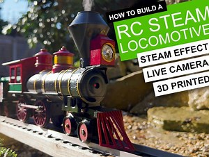 Wifi 3D Printed Steam Train with Live View Camera