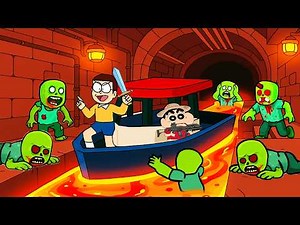 Shinchan And Nobita Surviving Dead Sewer in Roblox 😱😱 || Shinchan And Nobita Game || Funny Game 🤣