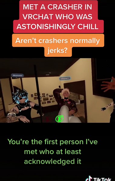 I was always told to be weary and afraid of crashers, but this guy was way nicer than expected. Are crashers normally this cool? #vrchat #vr #vrchatmemes #vrchatmoments #vrchatcommunity #vrchatgame #vrchatfunny #vrmemes