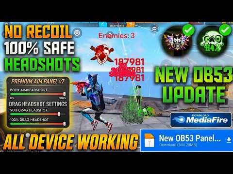 New Ob53 hack ✅️ |Free Fire Auto Headshot Config File 🎯| Macro Aimbot+No Recoil ‼️Antiban VIP Script