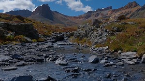 Mountains, Stream, River. Free Stock Video