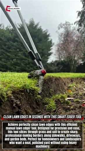 Clean Lawn Edges in Seconds with This Smart Edger Tool #woodworking #satisfying #wood #tools