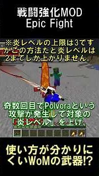 説明文を読まなければ使い方が分かりにくいWeapons of Miraclesの武器！？【マインクラフト】【Epic Fight】【1.20.1】#shorts #マイクラ #minecraft