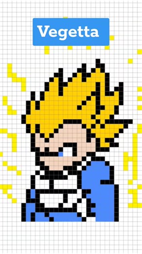 Dibujos Pixelados de Vegeta y Goku