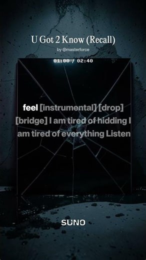 U Got 2 Know Recall - Cappella vs Masterforce vocal remix featuring new vocals and lyrics #edm