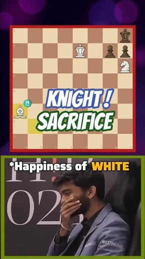 Brilliant Knight Sacrifice #chess #chessgame #brilliantmove
