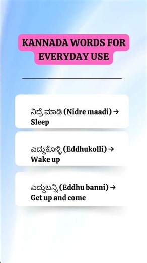 Kannada words for Everyday use | Learn Kannada | Talk Fluent
