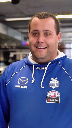 Keep an eye out for the Kangas’ #1 supporter today at Ikon Park… @Jasmine Garner’s world famous brother Kane 🤩👏 #fyp #viral #roos #afl #aflw #welovekaneo