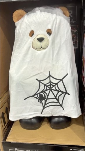 Holiday bear with ghost costume and LED Lights#ghost #costume #holiday #bear #halloween #spooky