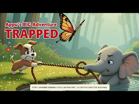 Baby Elephant Cartoon Story | Trapped | Cartoons for Kids | Appu’s Big Adventure EP 4