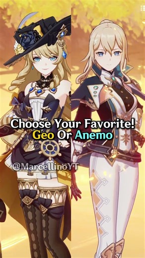 Choose Your Favorite! Geo Or Anemo! #genshinimpact