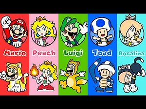 Super Mario 3D World (Switch) - All Characters