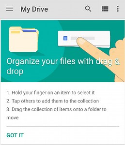 Google Drive for Android updated w/ drag & drop file support, interface tweaks
