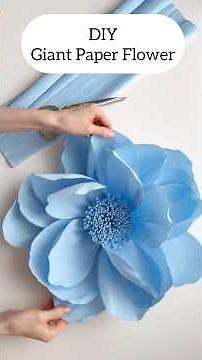DIY Giant Paper Flower step-by-step tutorial