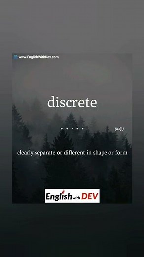 Discrete meaning & pronunciation | English with Dev