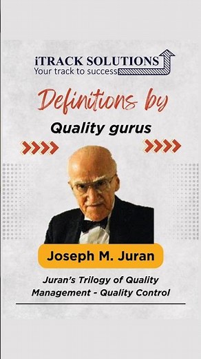 Joseph M. Juran's Quality Trilogy : what is Quality Control