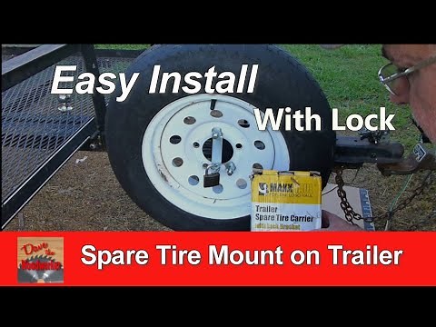 Install Spare Tire Mount on Trailer | MaxxHaul with Lock