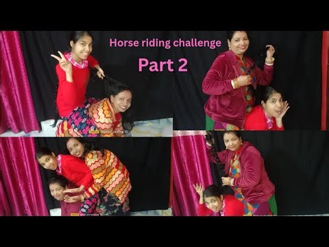 HORSE RIDING CHALLENGE 🐴 | PART 2 | #youtube #funny #viral #horseriding #challenge 