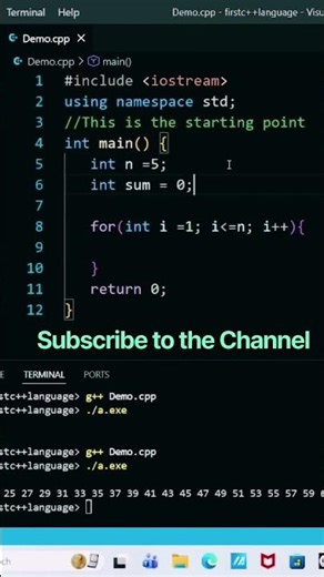 how to add numbers from 1 to 50 in programming? #coding #programming #shorts #cpp