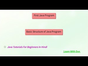 🌟Basic Structure of Java Program - In Hindi |First Java Program🌟