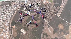 19K views · 28 reactions | Fifteen women launched themselves from a plane over Jurien Bay, Western Australia, and executed a state record all-female, two-point, fifteen-way, sequential skydive. As seen in this footage, the skydivers pull off two different formations while plummeting through the air. | The National Desk - TND | Facebook