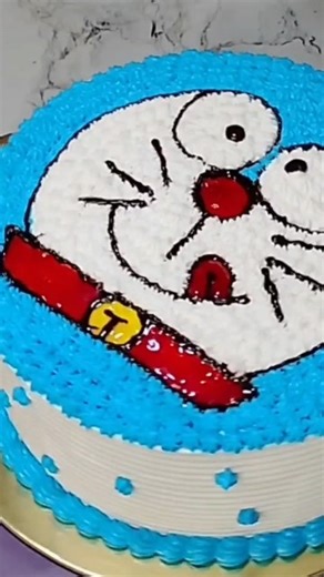 Doraemon cake design #shorts #youtubeshorts #cake #butterscotchcake #viralvideo